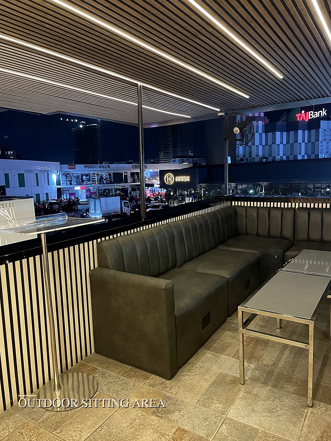 The Loft Outdoor Balcony Sofa Lounge at Night